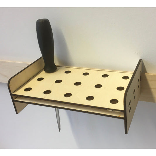 Holzdeko-Lasercut-Gravur French Cleat Schraubendreherhalter aus Holz, praktische Wandhalterung für Schraubenzieher.