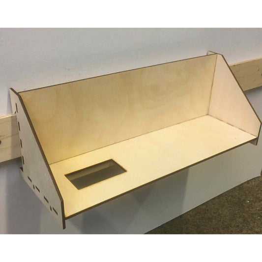 Holzdeko-Lasercut-Gravur Regal für Stichsäge, Aufbewahrungslösung für French Cleat Leisten, aus Holz gefertigt